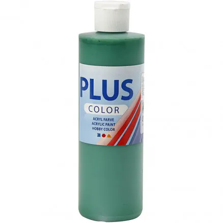 Plus Color hobbi festék, ragyogó zöld, 250 ml/1 üveg.
