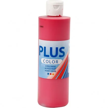 Plus Color hobbi festék, alapszínű piros, 250 ml/1 palack.