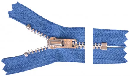 YKK Alumínium cipzár 22cm 4mm Kék