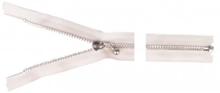 YKK Levehető Cipzár Alumínium 45cm 4mm Natúr