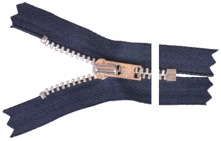 YKK Alumínium cipzár 12cm 4mm Tengerészkék