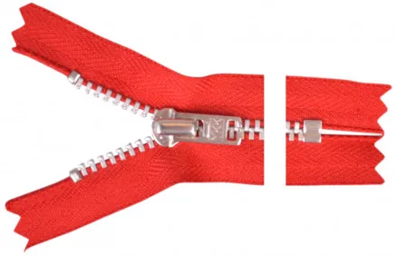 YKK Alumínium cipzár 12cm 4mm Piros