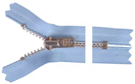 YKK Alumínium cipzár 15cm 4mm Világoskék