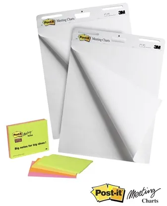 3M Post-it Super Sticky - állványtömb - 635 x 762 mm - 30 lap (2 csomag)